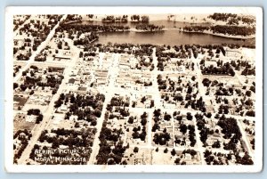 Mora Minnesota Postcard RPPC Photo Aeria View Picture 1942 Posted Vintage