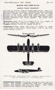 Blohm Und Voss BV142 Plane Air Valentines Proficiency Test WW2 Aircraft Postcard