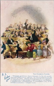 The Pickwick Papers In Dickens Land Damages Gentlemen Tuck 6012 Postcard H28