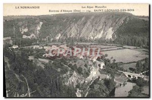 Old Postcard The Alps Mancelles Environs Alencon Orne Saint Leonard des Bois