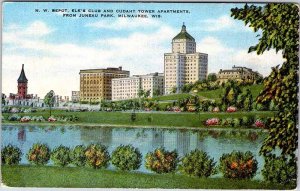 Postcard BUILDING SCENE Milwaukee Wisconsin WI AM2737