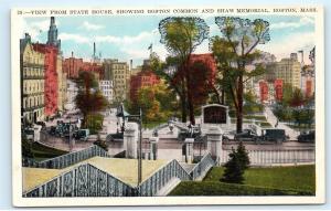 Boston Common Shaw Memorial Boston Massachusetts MA Postcard B25