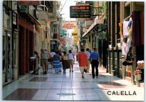 Postcard - Calle de la Iglesia - Calella, Spain
