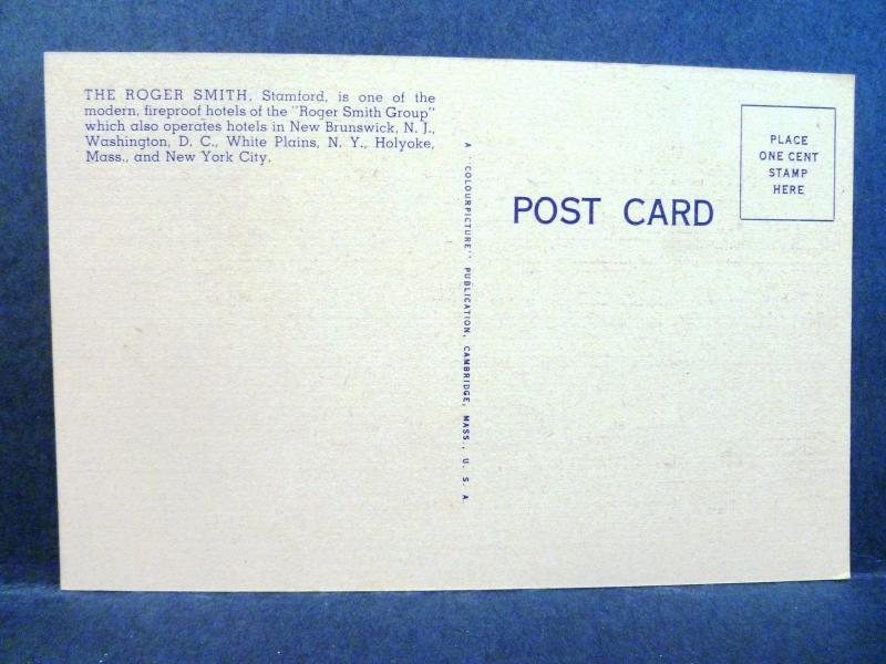 Postcard CT Stamford Roger Smith Hotel