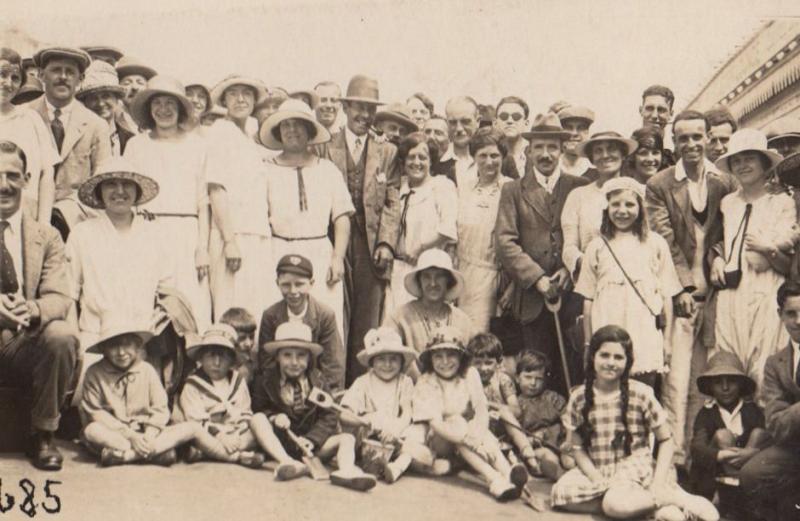 Clacton On Sea Pier Real Mixed Group from Snaps The Photo Man RPC Old Postcard