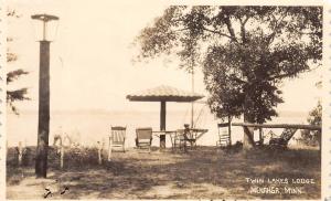 D47/ Menahga Minnesota Mn Real Photo RPPC Postcard c40s Twin Lakes Lodge