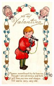 Valentine , boy on telephone