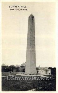 Real Photo - Bunker Hill Monument - Boston, Massachusetts MA