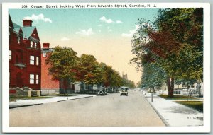 CAMDEN NJ COOPER STREET LOOKING WEST FROM SEVENTH ANTIQUE POSTCARD