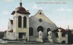 Christian Science Church Spokane Washington WA Vintage Postcard E7