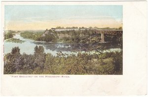 Fort Snelling On The Mississippi River, Minnesota, Antique EC Kropp Postcard
