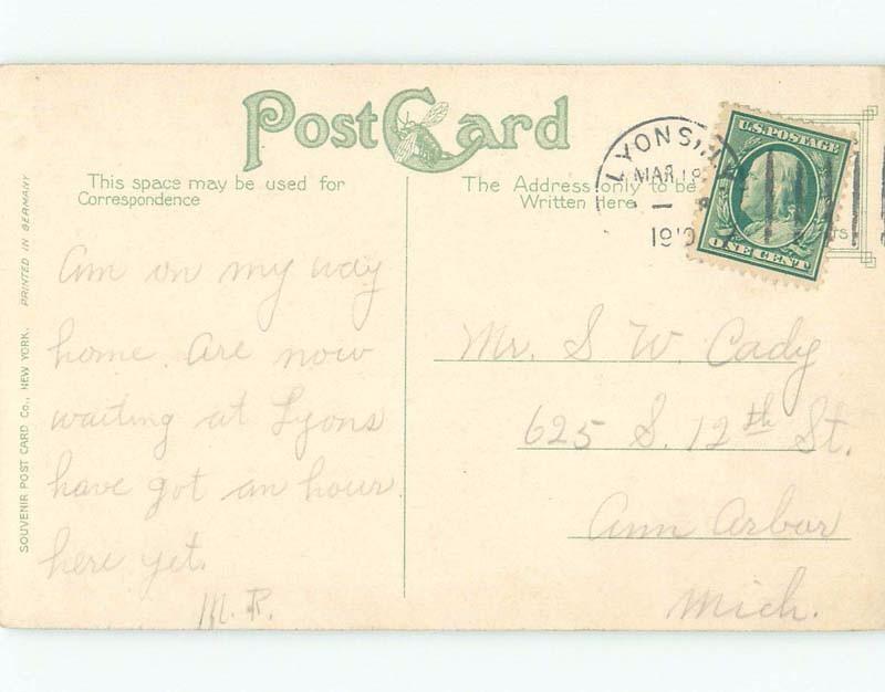 Divided-Back HIGH SCHOOL SCENE Batavia New York NY E2411