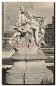 Old Postcard Paris Monument Watteau