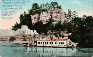 Steamer 'Lola' Boat Ferry La Salle County Illinois Ottawa IL Cancel Postcard G60