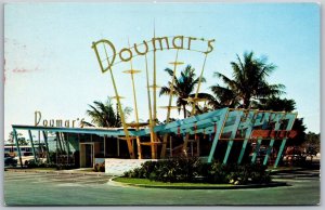 Vtg Fort Lauderdale Florida FL Doumar's Drive Inn Restaurant 1950s View Postcard