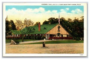 Assembly Hall WBA Camp Port Huron Michigan MI UNP WB Postcard N25