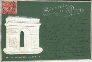 CPA PARIS Arc de Triomphe EMBOSSED (16829)