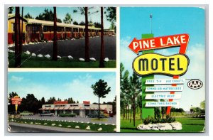 Pine Lake Motel Montgomery Alabama 1963 Postcard