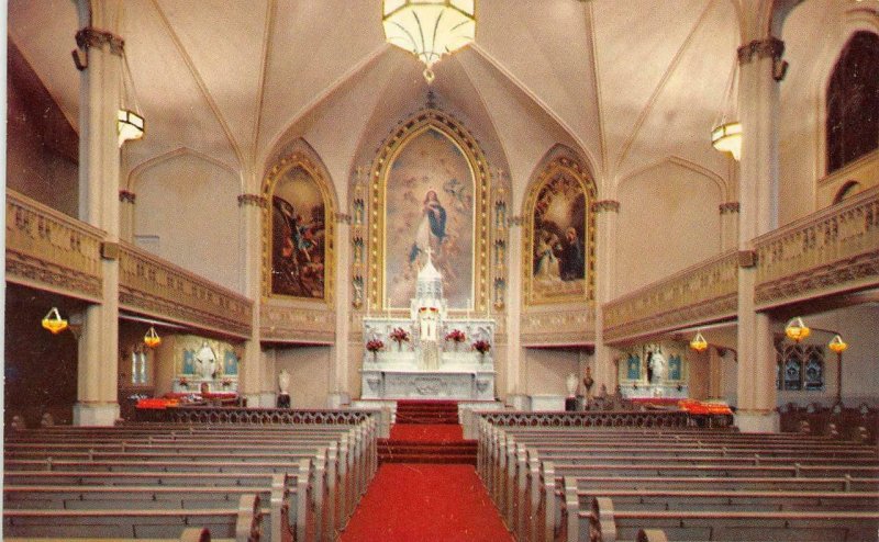 SAN FRANCISCO, California~CA   OLD ST MARY'S CHURCH~Interior  Chrome Postcard