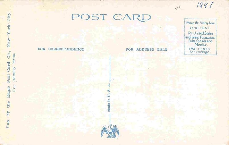 Post Office Peekskill New York 1920s postcard