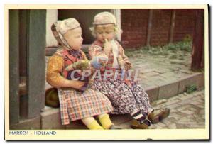 Postcard Old Holland Marken Children Folklore