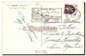 Fecamp - The Beach and the Port Old Postcard