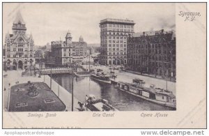 New York Syracuse Savings Bank Erie Canal Opera House