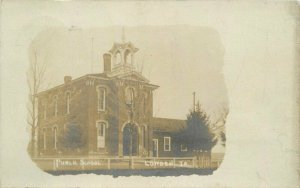 Lowden Iowa Public School 1911 RPPC Photo Postcard 20-3775
