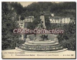 Old Postcard Plombieres Les Bains From Monument Frenchman Louis