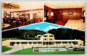Roadside~Cliffside Motor Inn & Headless Horseman Restaurant~Vintage Postcard