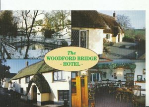 Devon Postcard -Milton Damerel, Woodford Bridge Hotel. Posted 1995 - Ref 10534A