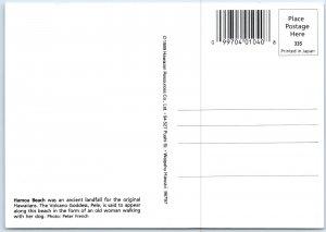 c1986 Maui, Hawaii Hamoa Beach Coastline 4x6 PC Volcano Goddess Peter French M51