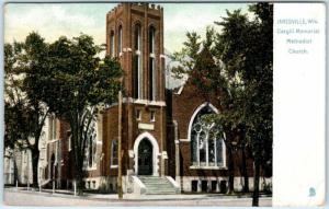 JANESVILLE, Wisconsin WI   Cargill Memorial METHODIST CHURCH 1911 Tuck  Postcard