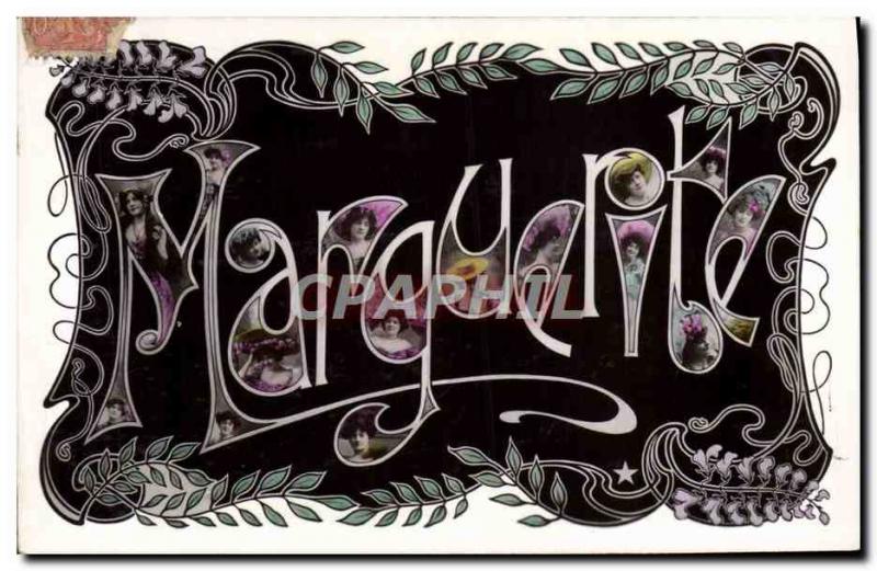 Old Postcard Marguerite Surname