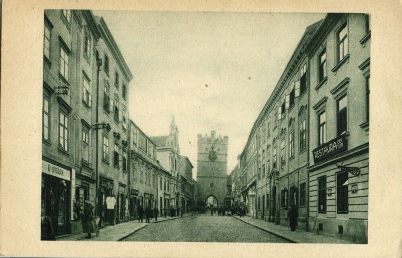 czech, IGLAU JIHLAVA, Frauengasse mit Frauentor (1920s) Postcard