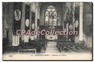 Postcard From Old Aubervilliers Interior I'Eglise