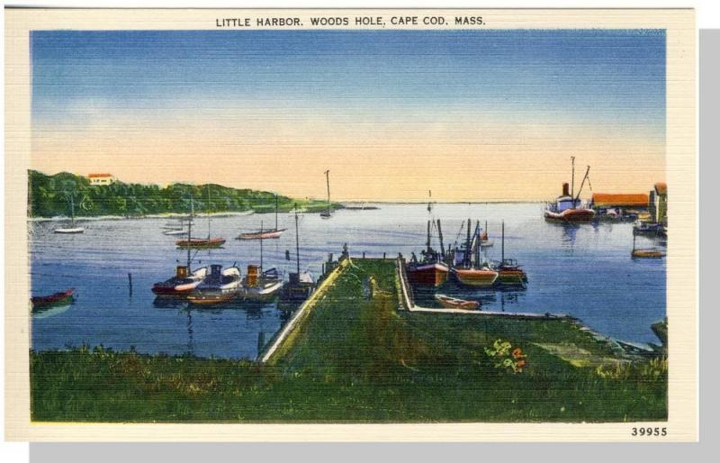 Woods Hole, Massachusetts/Mass/MA Postcard, Little Harbor, Cape Cod