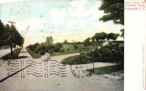 Vintage Postcard 1907 View In Downing Park Grounds Drives Newburgh New York NY