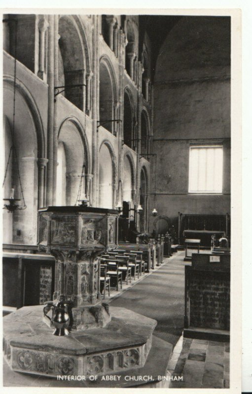 Norfolk Postcard - Interior of Abbey Church - Binham - Real Photo - Ref 19924A