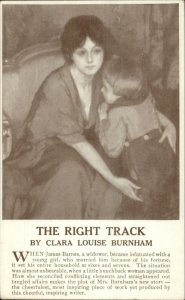 Book Frontispiece Art THE RIGHT TRACK Clara Louise Burnham 1914 Postcard