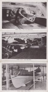 HMS Victory Nelsons Barge Guns Lower Mess Deck 3x Old Postcard s