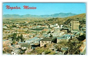NOGALES, AZ/MEXICO ~ Birdseye VIEW of the CITY c1950s Santa Cruz County Postcard