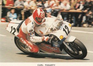 Carl Fogarty TT Races Motorbike Superbike Isle Of Man Limited Edition Postcard