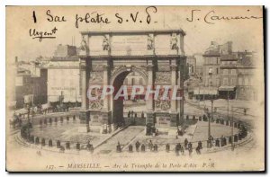 Old Postcard Marseille Arc de Triomphe in the Porte d'Aix