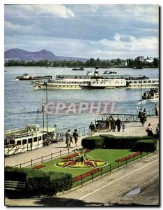 Modern Postcard Bonn Rhein Black auf und Siebengebirge Charter