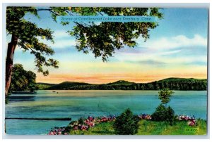 c1950's Scene at Candlewood Lake Near Danbury Connecticut CT Unposted Postcard 