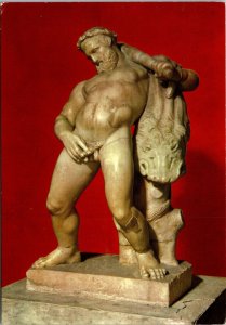 Drunk Hercules Urinating Statute, ERCOLANO House of Stags Postcard