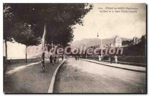 Old Postcard Evian Les Bains Quai And Dent D'Oche