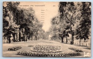 1950 Lynn Massachusetts Vintage Postcard The Common Field Garden Exterior Posted
