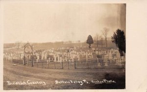 Buffalo Valley Pennsylvania Cemetery Real Photo Vintage Postcard AA63548